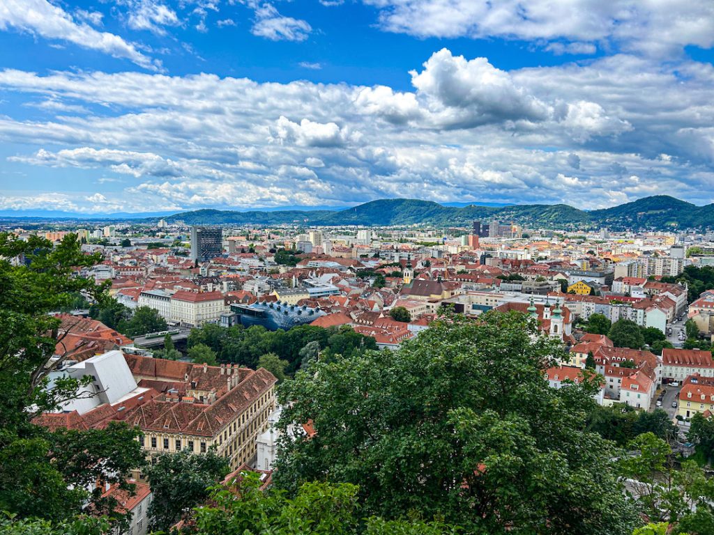 Vista dall'alto di Graz