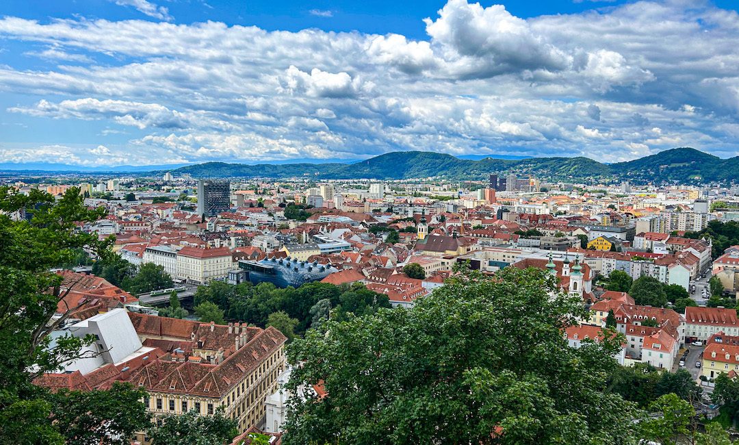 Vista dall'alto di Graz