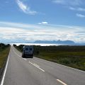 Norvegia settentrionale, strada che attraversa l'isola di Andøya