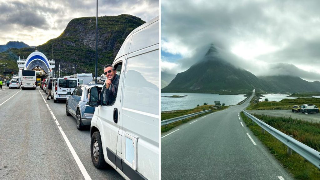 Strade e traghetti di collegamento alle isole Lofoten