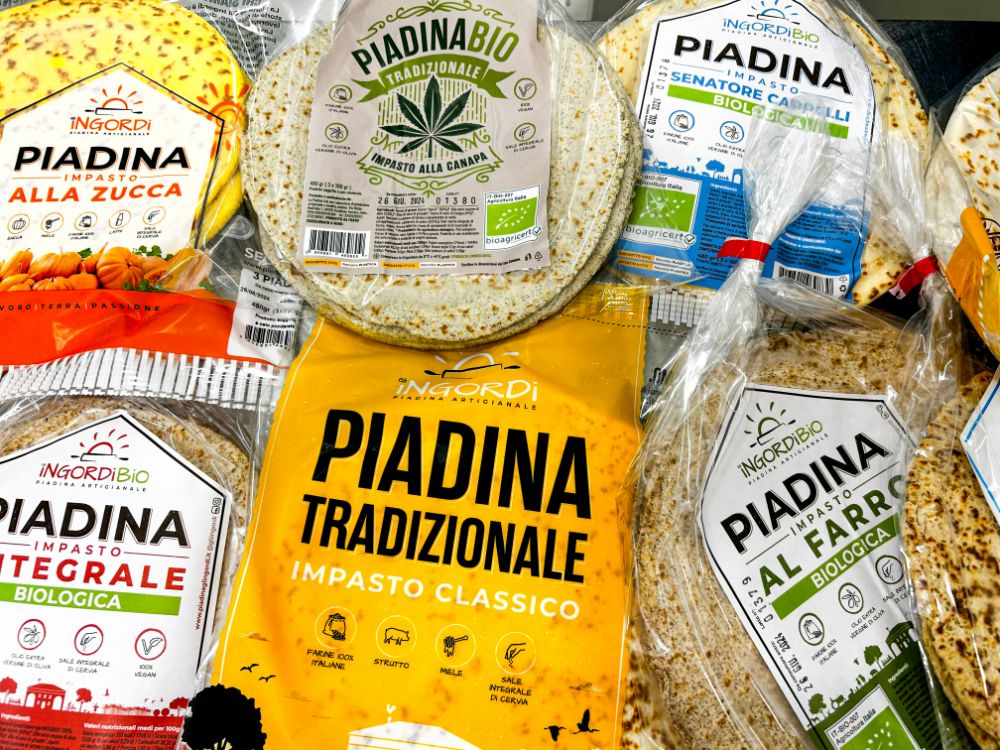 Varietà di piadine di Gli Ingordi Lab.